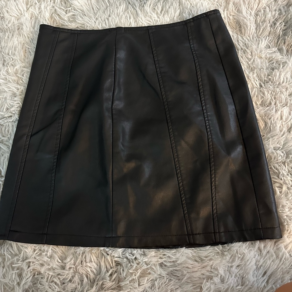 Free People - Modern Femme Vegan Leather Mini Skirt
